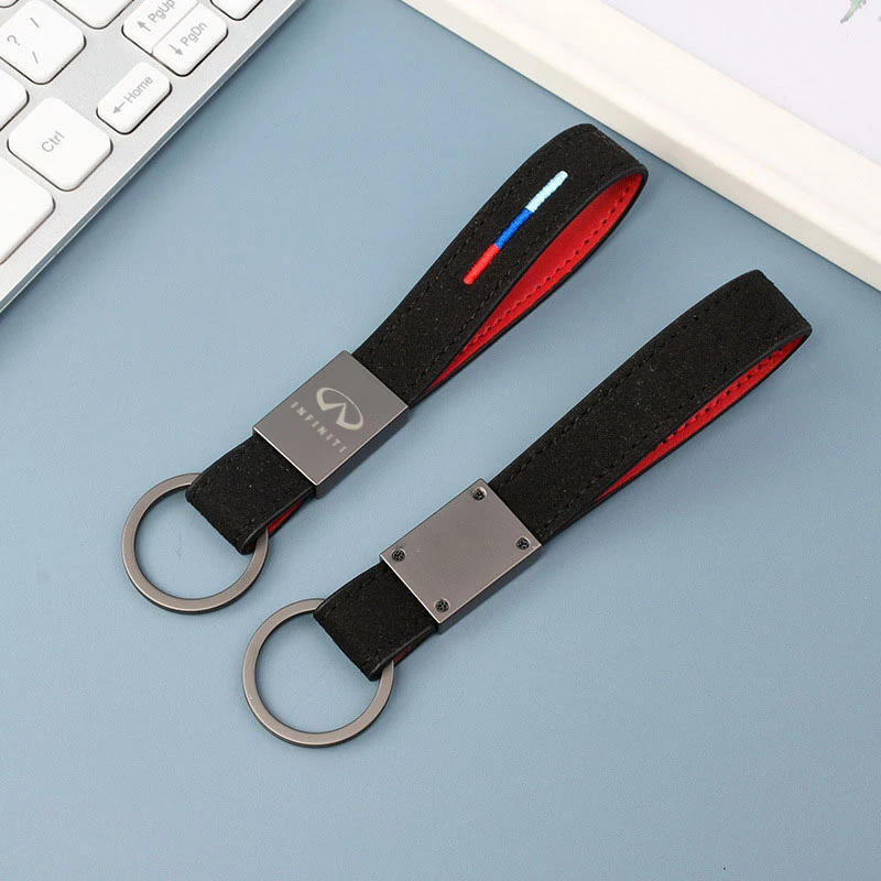 Car key ring key chain accessories leather pendant For Infiniti FX35 Q50 Q30 ESQ QX50 QX60 QX70 EX JX35 G35 G37 EX3 Accessories