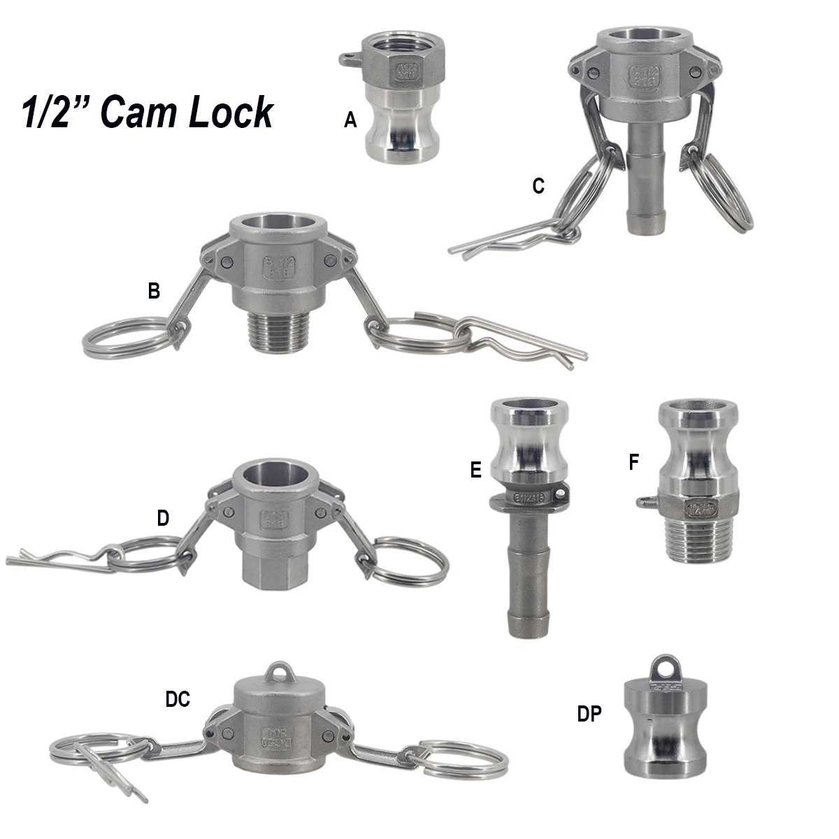 Camlock Quick Disconnects 1/2\