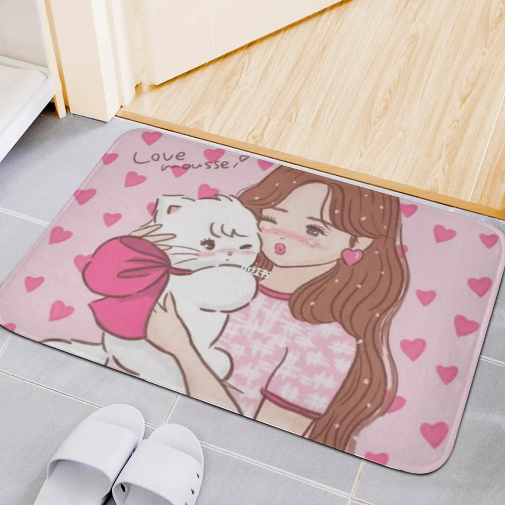 Japan Kawaii Cartoon Mikko Room Rug   Carpet Flannel  Interior Home Decorations Dressing