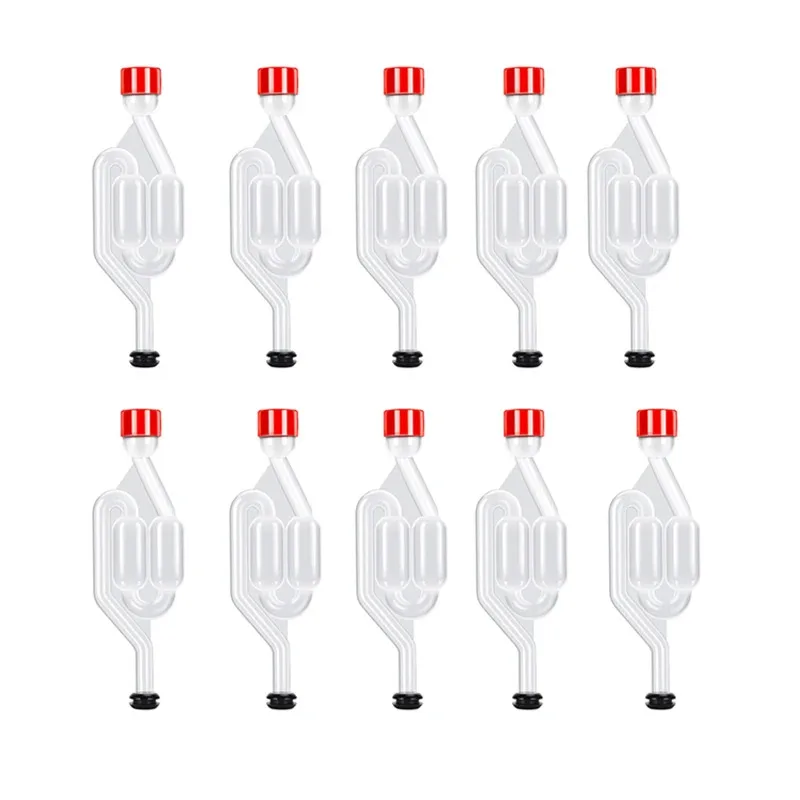 

S-Shape Airlocks ,Homebrew Bubble Airlock Carboys Stopper Fermenter Seal Valve with Food Grade Grommets Wine Making Equipment