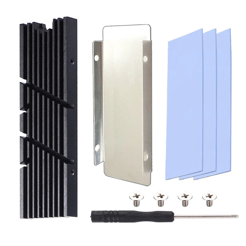 GPUHOLD M.2 SSD HeatSink koellichaam NVME NGFF 2280 SSD Harde Schijf Aluminium Koellichaam Radiator Thermische Koeling Pad Desktop PC PS5