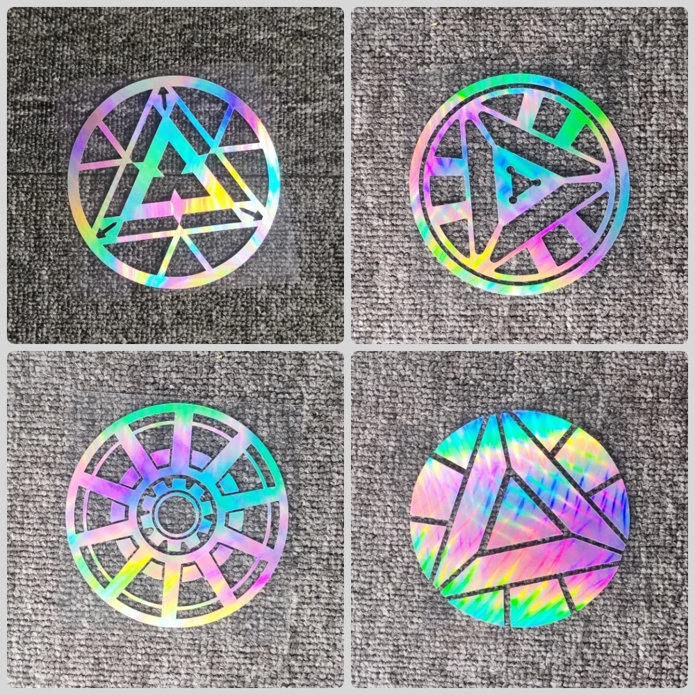 Car Stickers Arc Reactor MCU Reflective Decals For Fuel Tank Cap Cover Bumper Trunk Motorcycles Computer Case Laptop