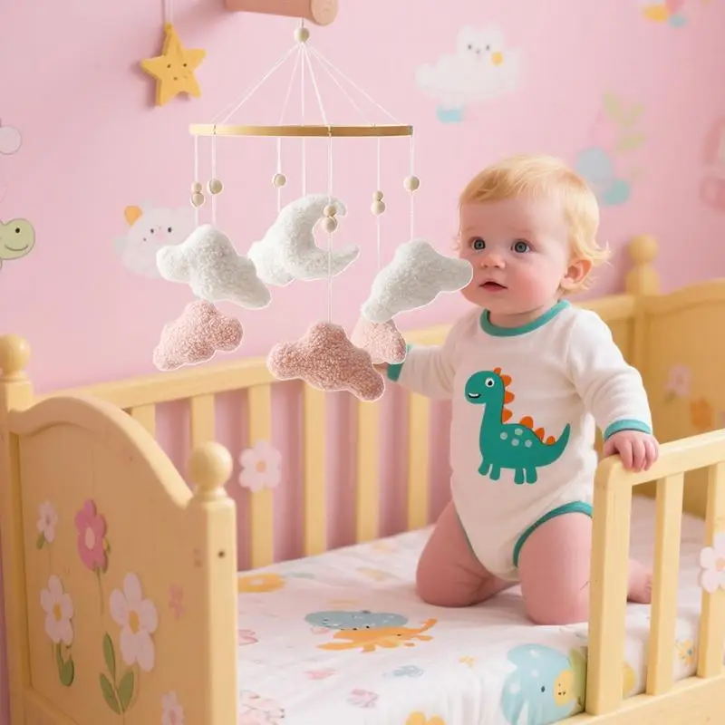 

Bassinet Toys Hangable Gym Mobiles Cloud-Shaped Pendants Stroller Toys For Bassinet Gym Play Decoration Bed Birthday Baby Shower