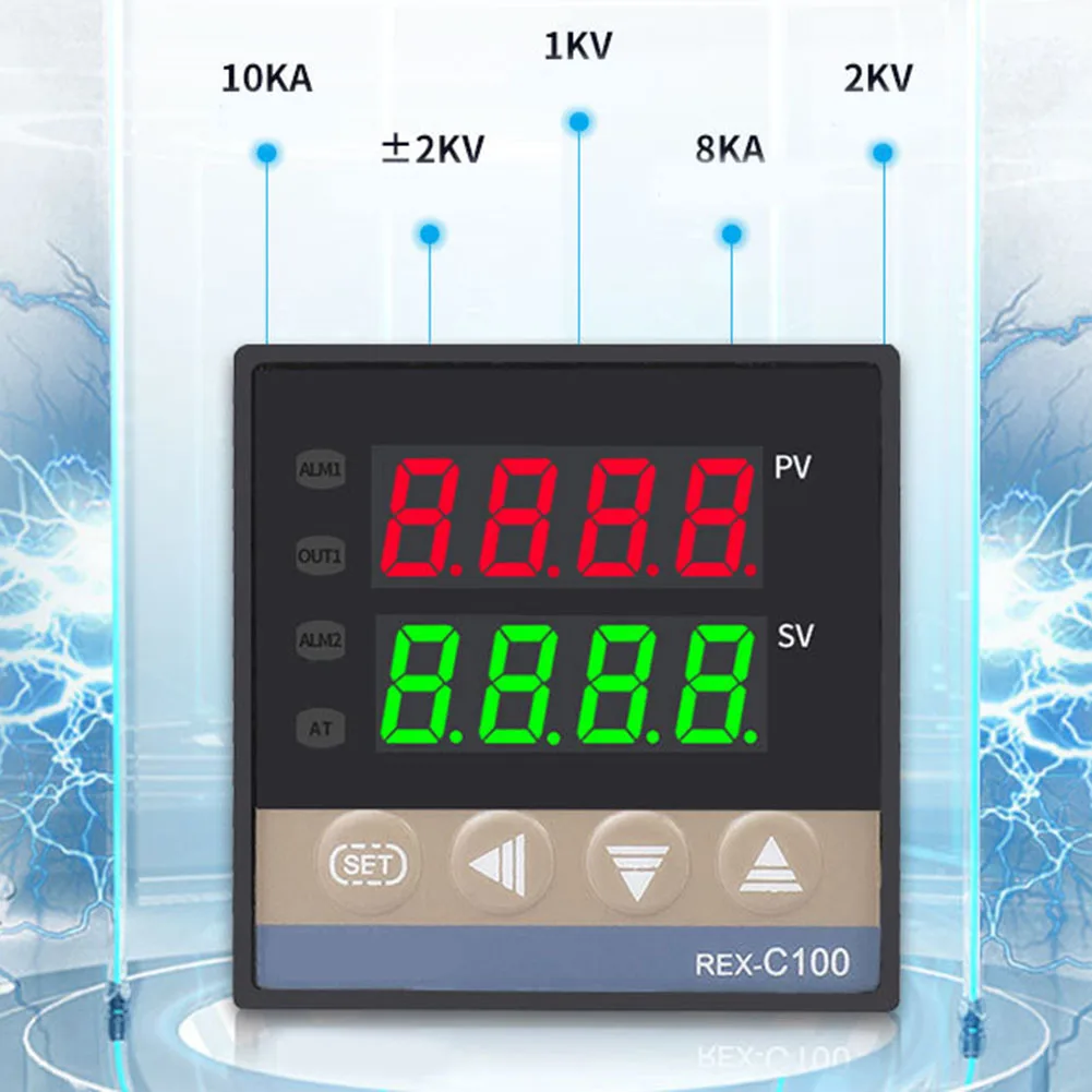 45*45mm Smart Temperature Controller Smart Thermostat Temperature Monitor Self-Tuning Function Real-Time Data Multi-Sensor Input