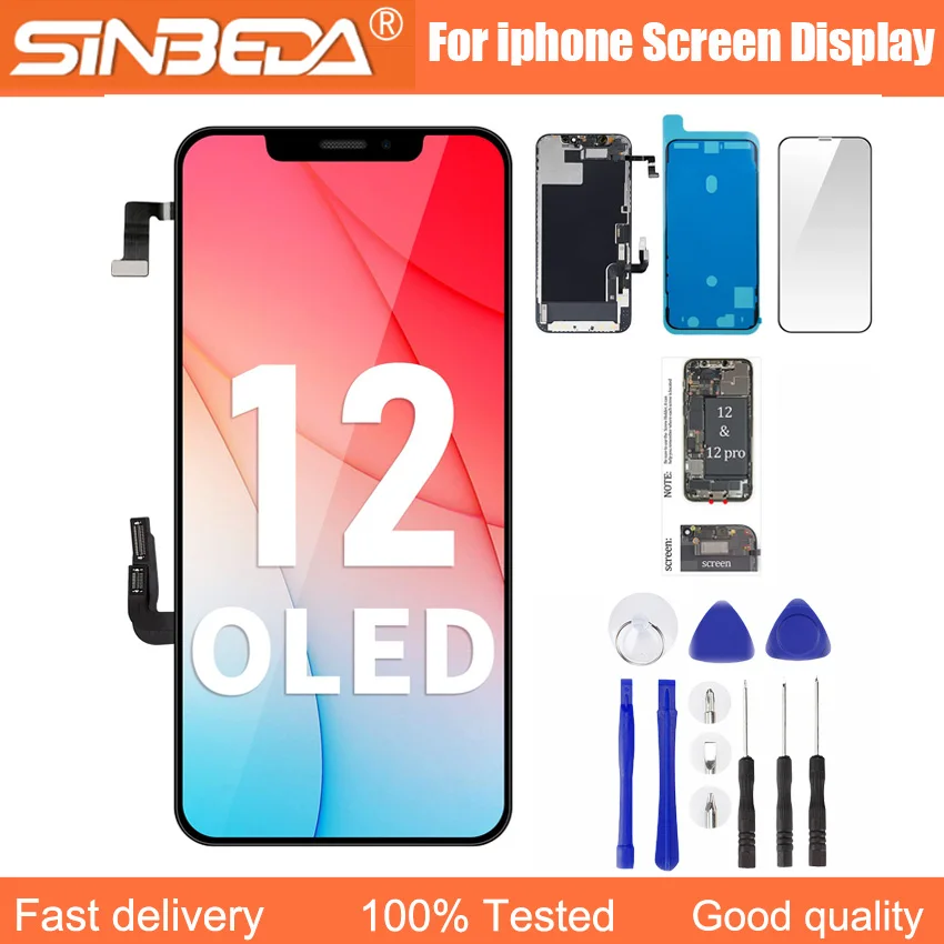 

AAA+++ Oled For Iphone X Xr Xs XSMax 11 12 13 Pro Max 12 13 Mini 14 15 Plus Lcd Display Screen Oled LCD Touch Digitizer Assembly