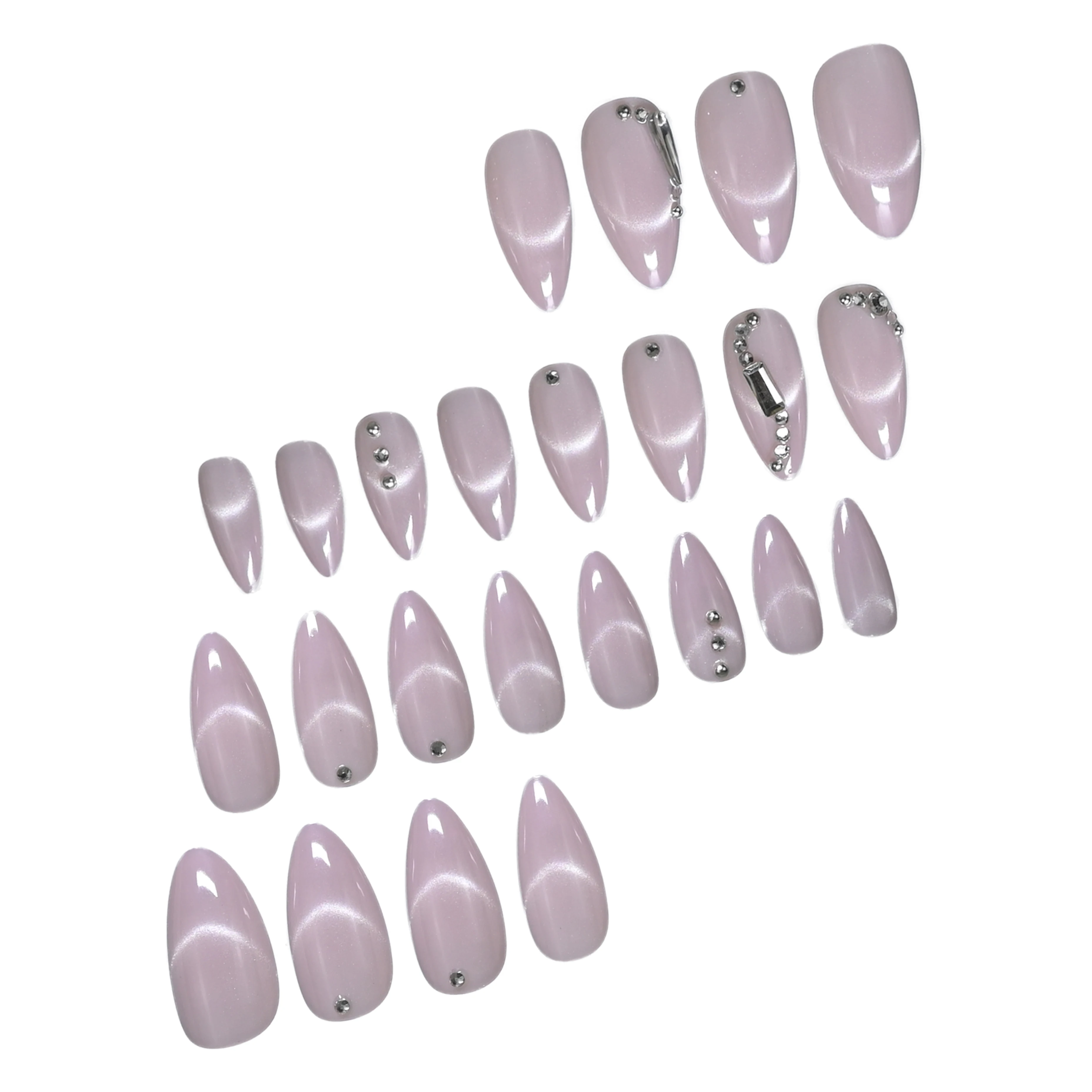 24pcs Almond Press On Nails,Pi - Nail Art Press On recension och pris