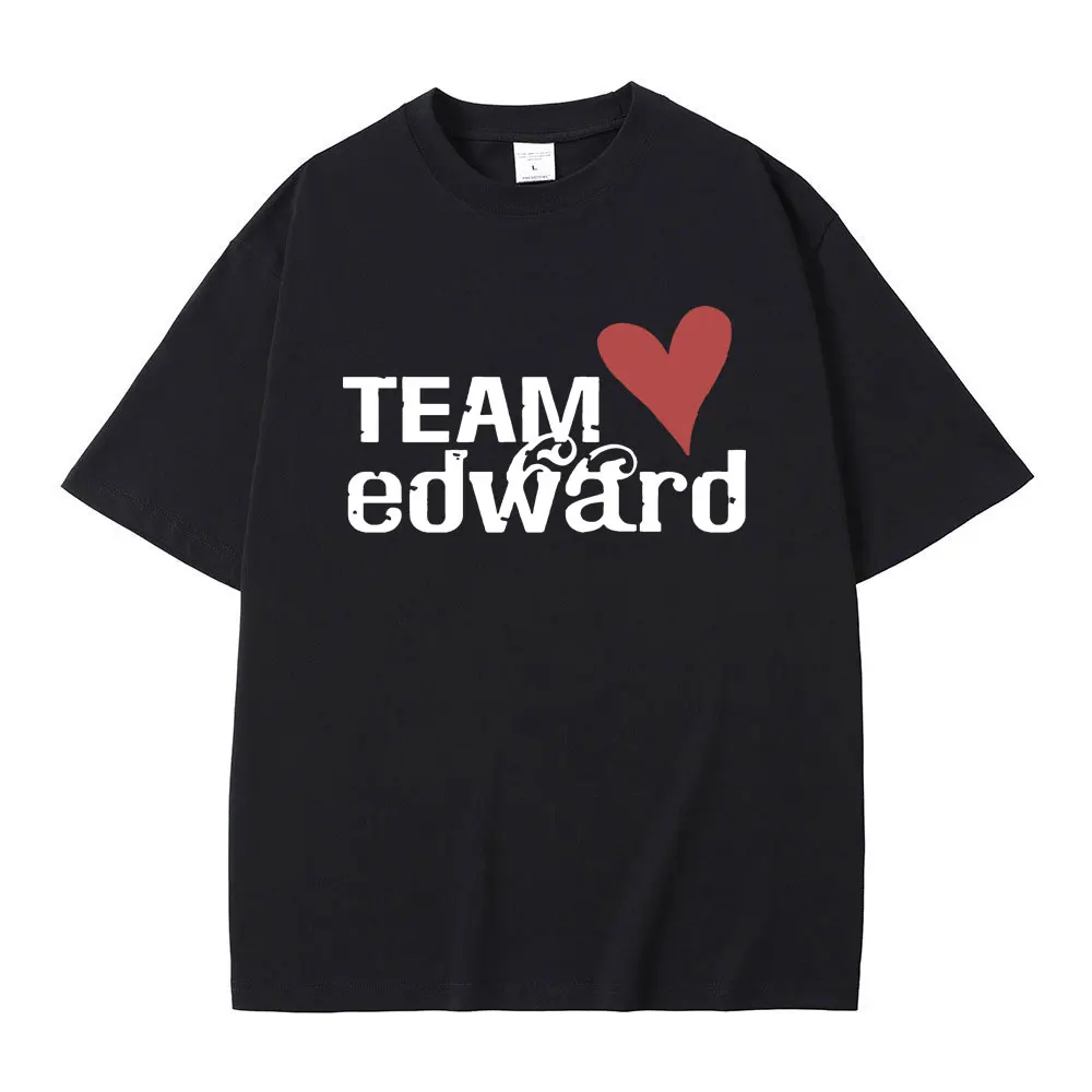 Jacob Wears Team Edward Same Style T Shirt Twilight Fans Clothing Vintage T Shirts Men Women Cotton Casual Oversized T-shirts