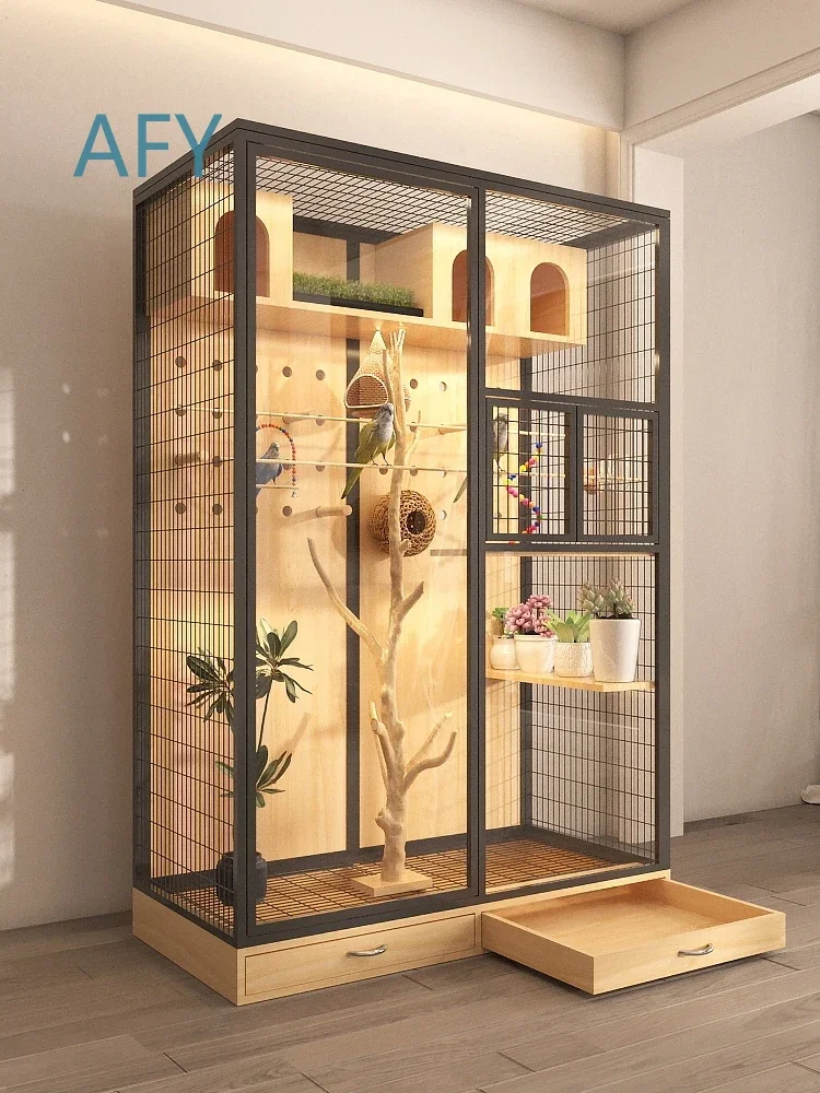 Extra Large Bird Cage for Parrots Cockatiels Macaws for Large Birds Playpen Aviary Outdoor Indoor Heavy Duty Steel Wire Mesh