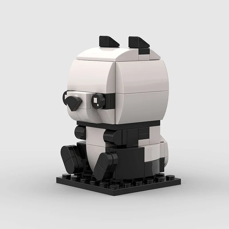 Compatible with Lego small particle moc giant panda model educational assembly children's building block toy cross-border