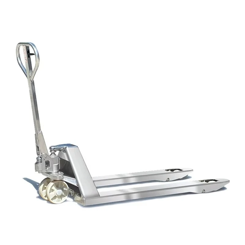 Manual Hydraulic Stainless Steel Pallet Jack Truck, Corrosion‑Resistant Trolley For Restaurant Warehouse Material Handling