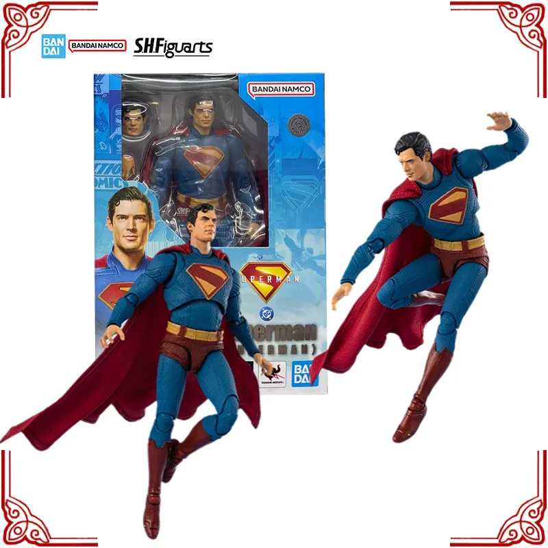 

In Stock Genuine Bandai Superman Model Kit SHF Superman DC 2025 Anime Action Figure Collection Finished Model Toys Birthday Gift
