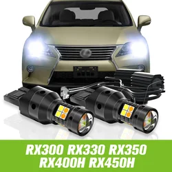 2pcs For Lexus RX300 RX330 RX400H RX350 RX450H RX450HL RX Dual Mode LED Turn Signal+Daytime Running Light DRL Accessories