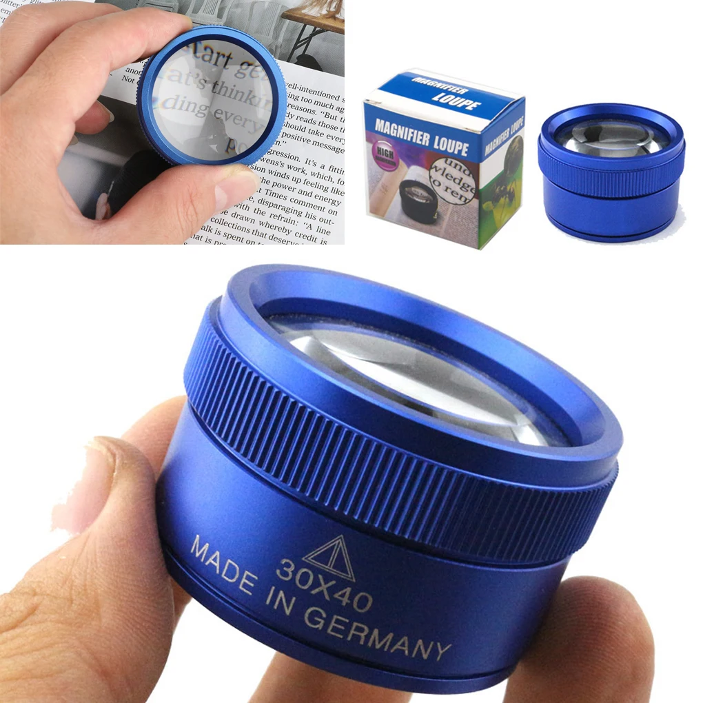 Lupa para Reparo de Jóias Eye Glass Magnifier Loop Pocket Magnifier 40×30