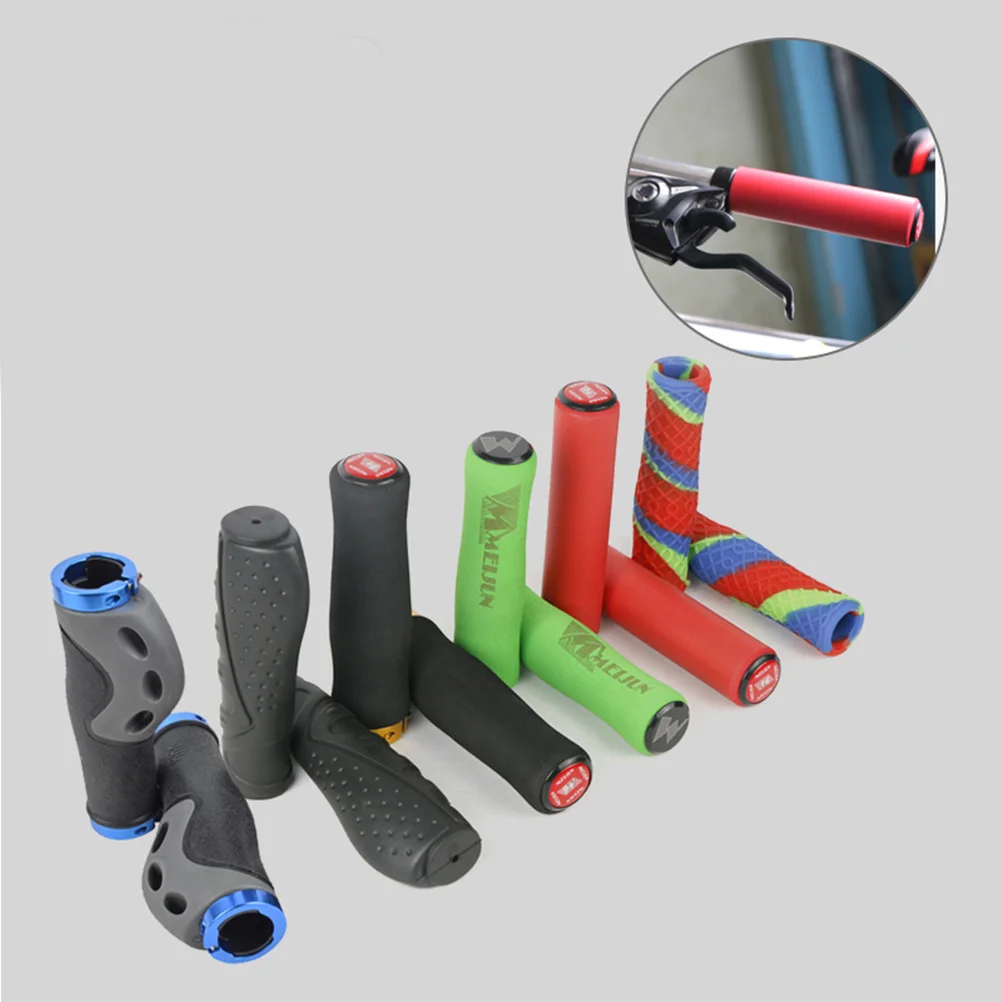 

Silicone Bike Handle Cover Green Durable Non-Slip Ergonomic Design for Scooter Cruiser Tricycle Wheelchair Handlebar Grips