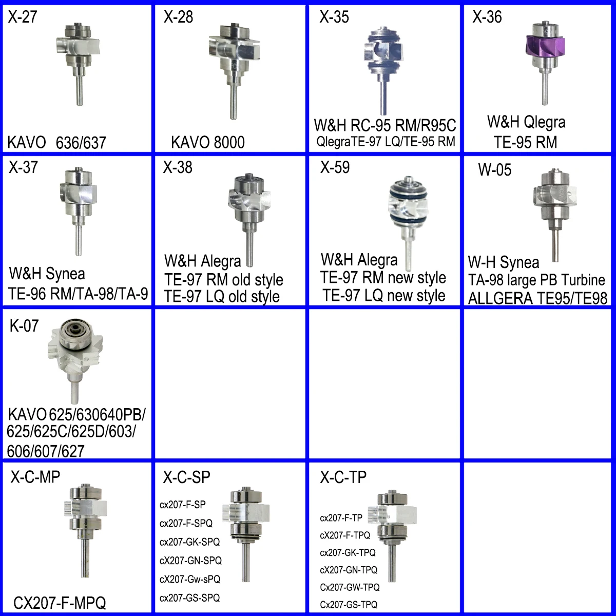 Alta velocidade Handpiece Dental, Cabeça Cap, Tampa Traseira, Instrumentos inoxidáveis Fit, NSK Max Air Series, KAVO 640 646