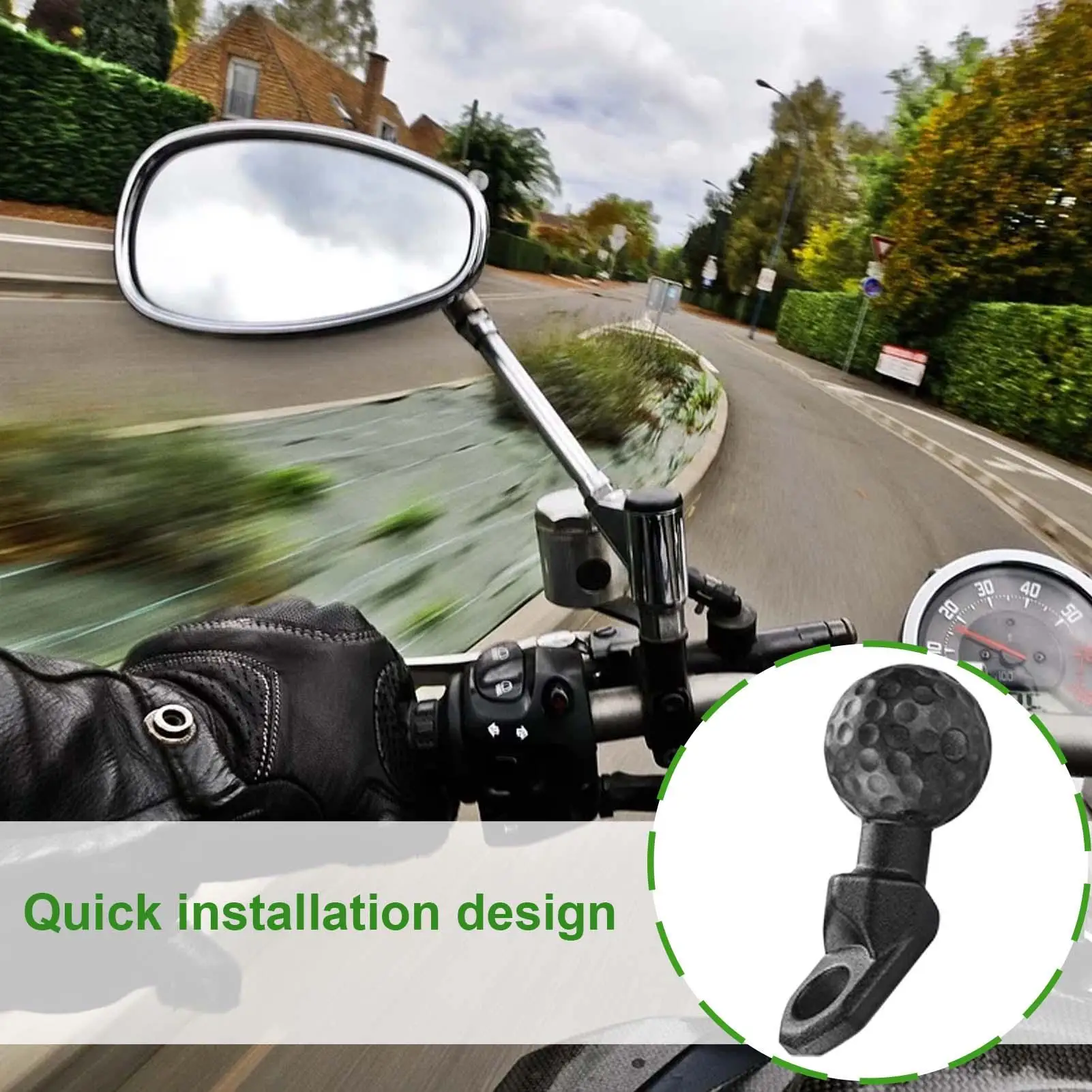 Angled Head Adapter Ball Base Angled Shock Absorbing Sturdy Alloy Ball Base Motorcycle Phone Holder Cycling Accessories for Bike
