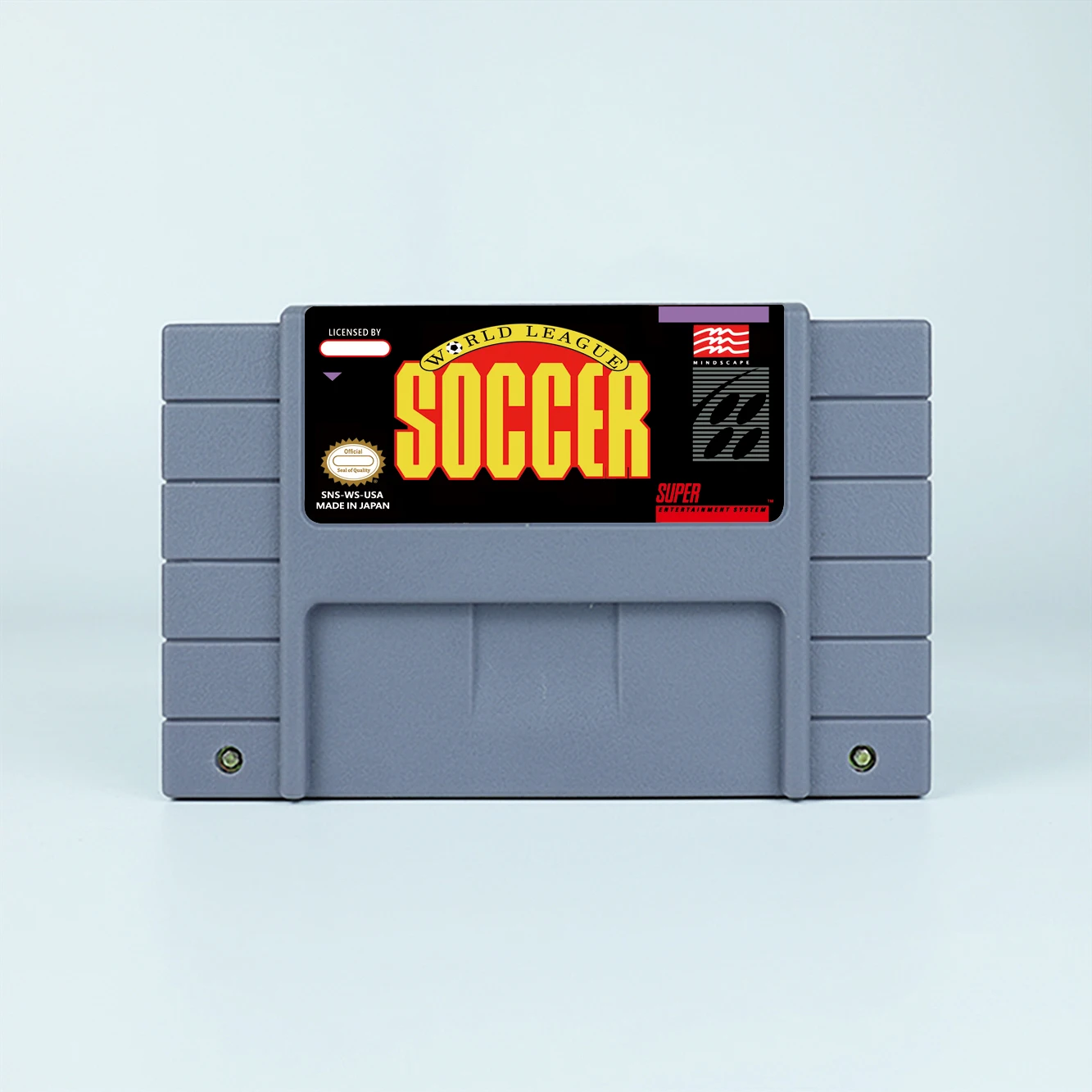 Gioco RPG World League Soccer per scheda di gioco SNES a 16 bit per console per videogiochi SNES versione USA NTSC PER Nintendo