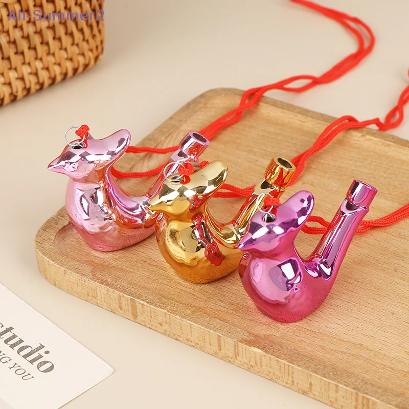 {Summer2} Coloured Electroplated Water Bird Whistle Funny Musical Instrument Kids Bathtime Toys  Early Learning Educational Toy