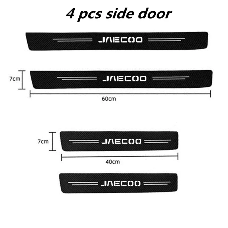Carbon Fiber Door Entry Sill Scratch Proof Protector for Chery Jaecoo J7 J8 Tiggo 7 8 9 Omoda C5 Car Styling Accessory