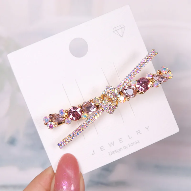 korean hair accessories  Hair Clip with Sparkling Rhinestone spy x family Duck bill side clamp hair accessories for girls