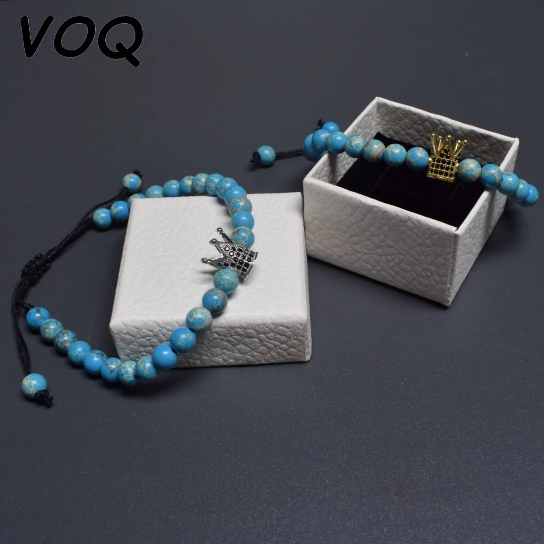 2026 Newly Arrived Crown Cham Emperor Stone Bracelet Natural Stone Beads Hand String Couple's Holiday Leisure Jewelry