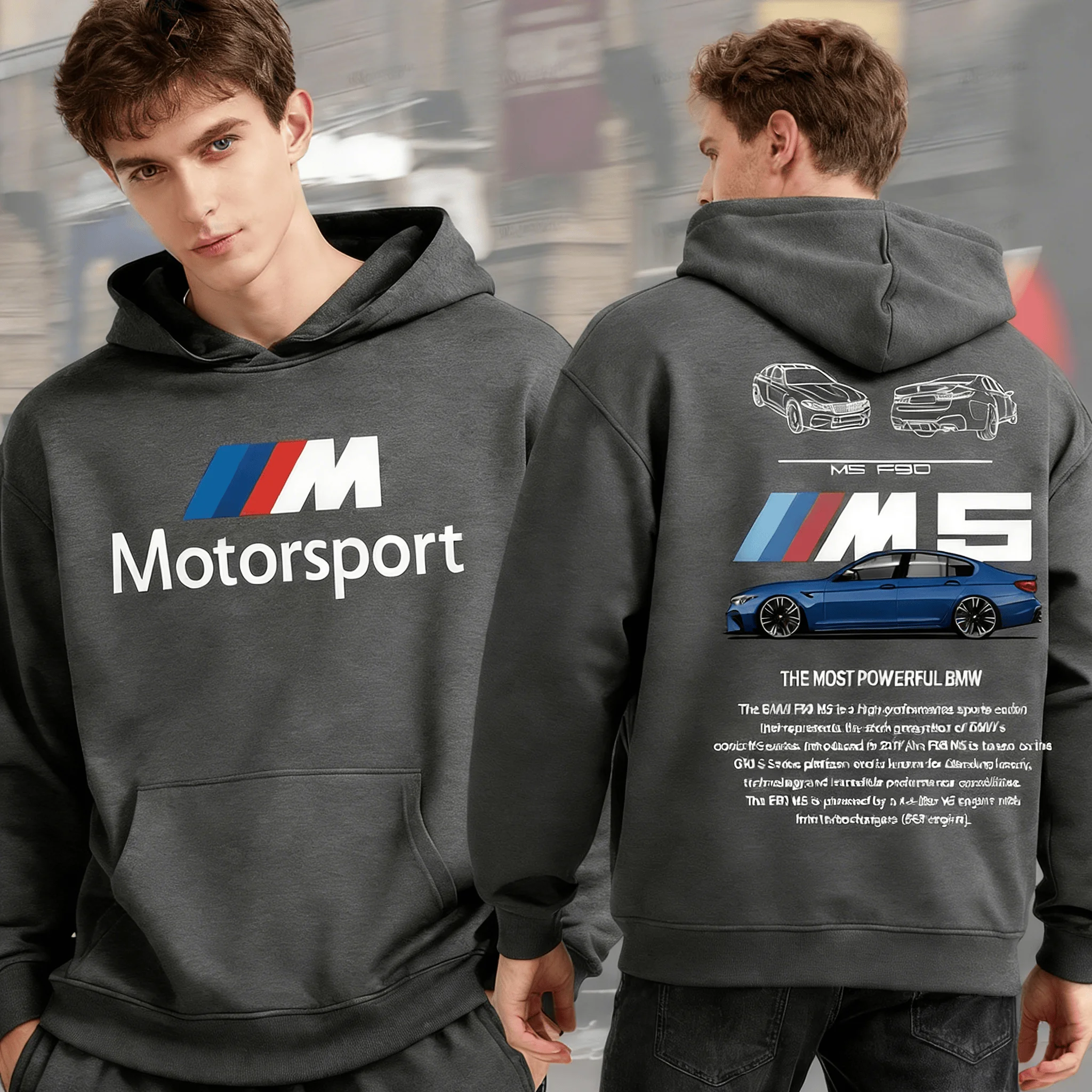 

BMW M5 осень-зима мужские гоночные толстовки мотоциклетные экстремальные винтажные пуловеры повседневные свободные гоночные толстовки унисекс толстовка