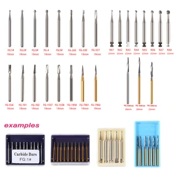 Dental Tungsten Steel Carbide Burs FG/Endo/FGXL/RA for High/Low Speed Handpiece Tungsten steel Dental Lab Or Clinic Use