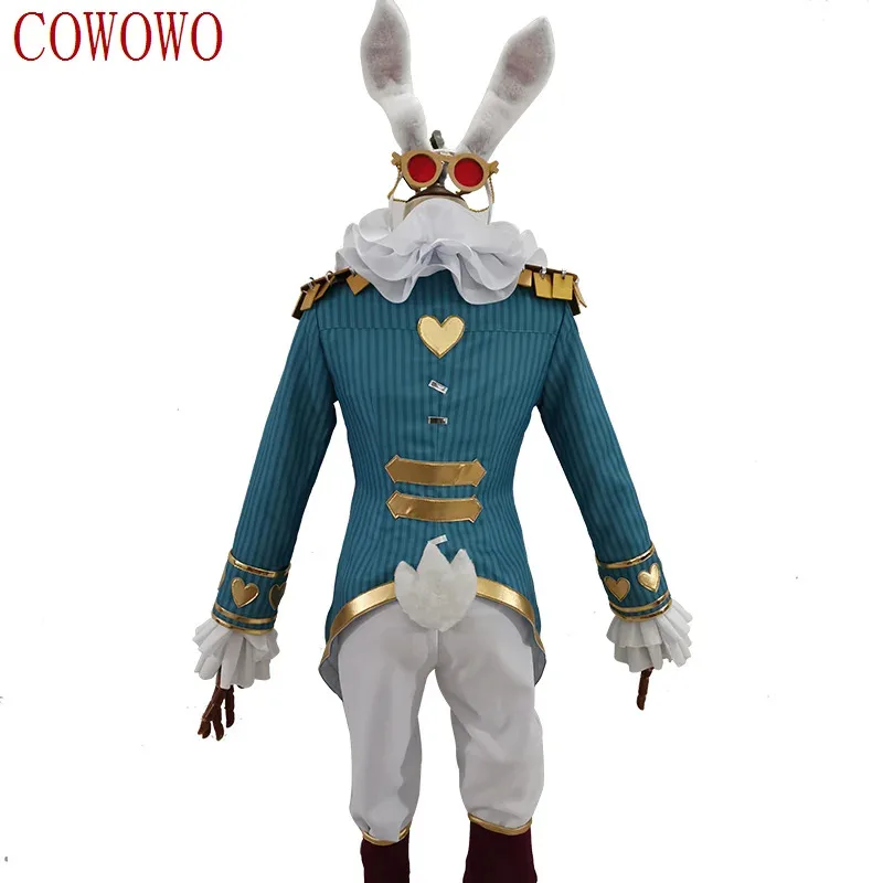 qq023Identity V Mr. Conejo Blanco Alicia en el país de las Maravillas disfraz Cosplay Cos juego Anime uniforme de fiesta Halloween juego ropa de rol Clo