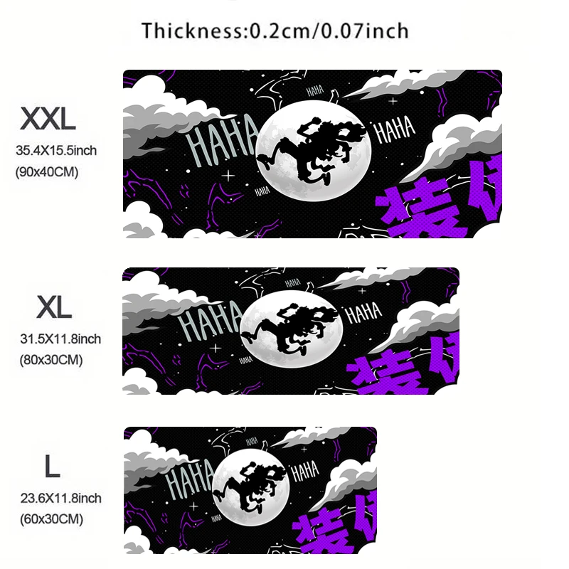 블랙 앤 화이트 마우스 패드 사무실 PC 게이머 캐비닛 L 루피 마우스 패드, XXL 애니메이션 커스텀 O-one 키보드 러그, 노트북 P 피스 데스크 매트