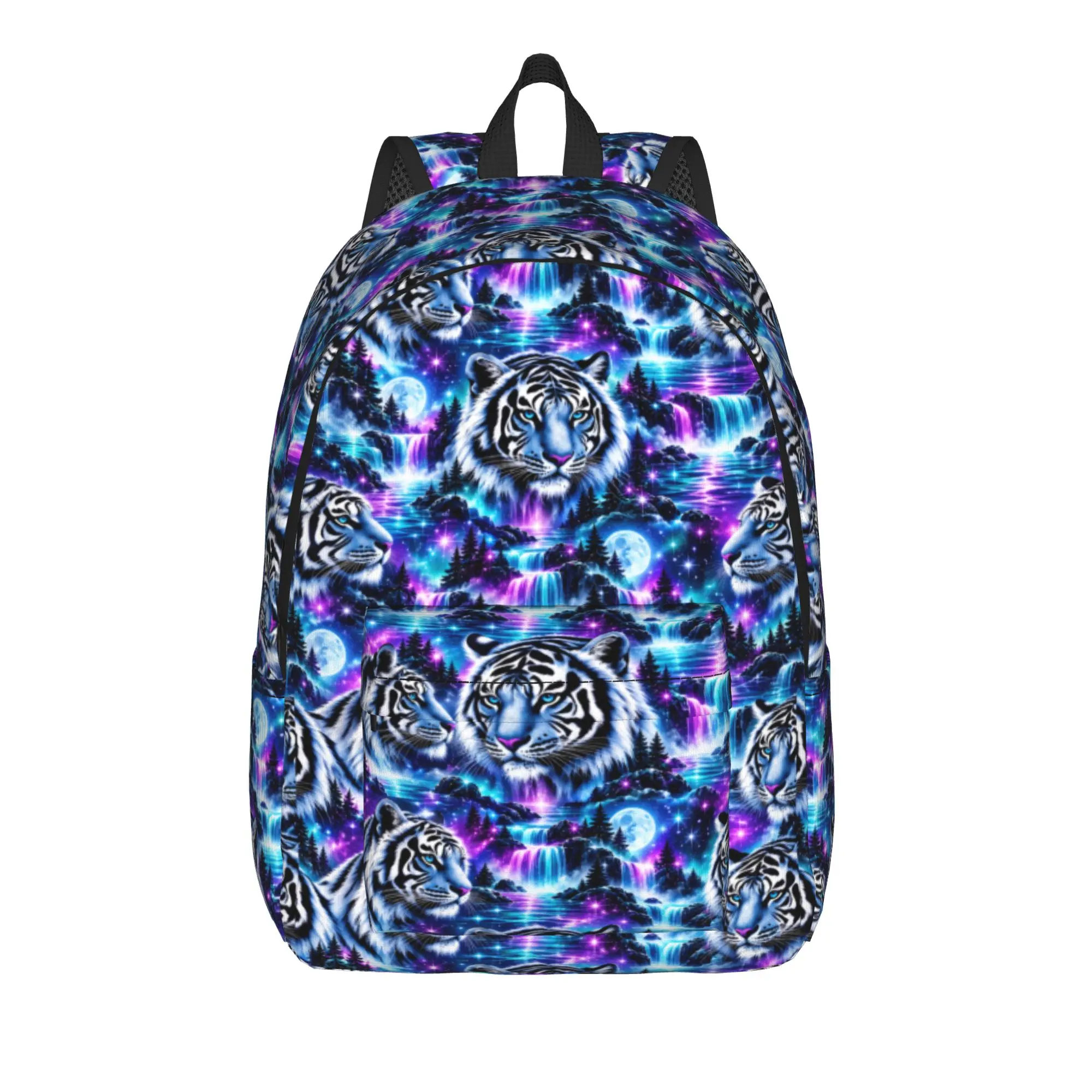 Tiger Patterned Backpack Flat 2d Digital Printing Kawaii Backpacks Men Outdoor Pattern School Bags High Quality Rucksack