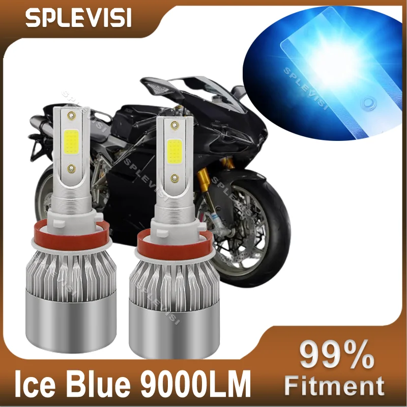 LED Headlight High/Low Beam Ice Blue For Ducati 1198 R Corse Headlight 2010 2011 For Ducati 1098 R Headlight 2008 2009 12V 24V