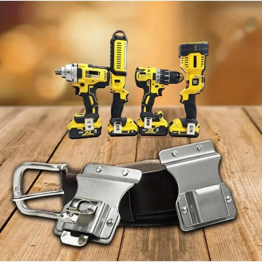 1pc Clip On Tool Belt Drill Holder, Holster Tool Belt Clip For Tape Measure Holder, Cordless Drill, Impact, Nailer