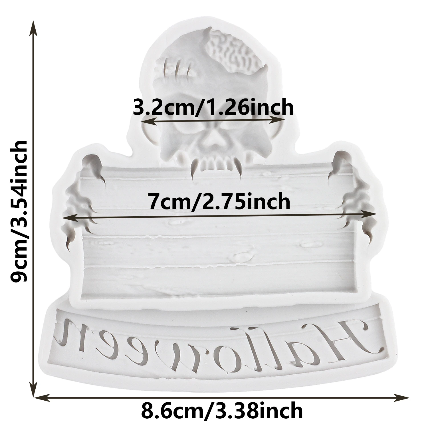 Halloween Skull Silicone Molds Skeleton Fondant Cake Decorating Tools Chocolate Cake Drop Glue Clay Epoxy Resin Silicone Molds