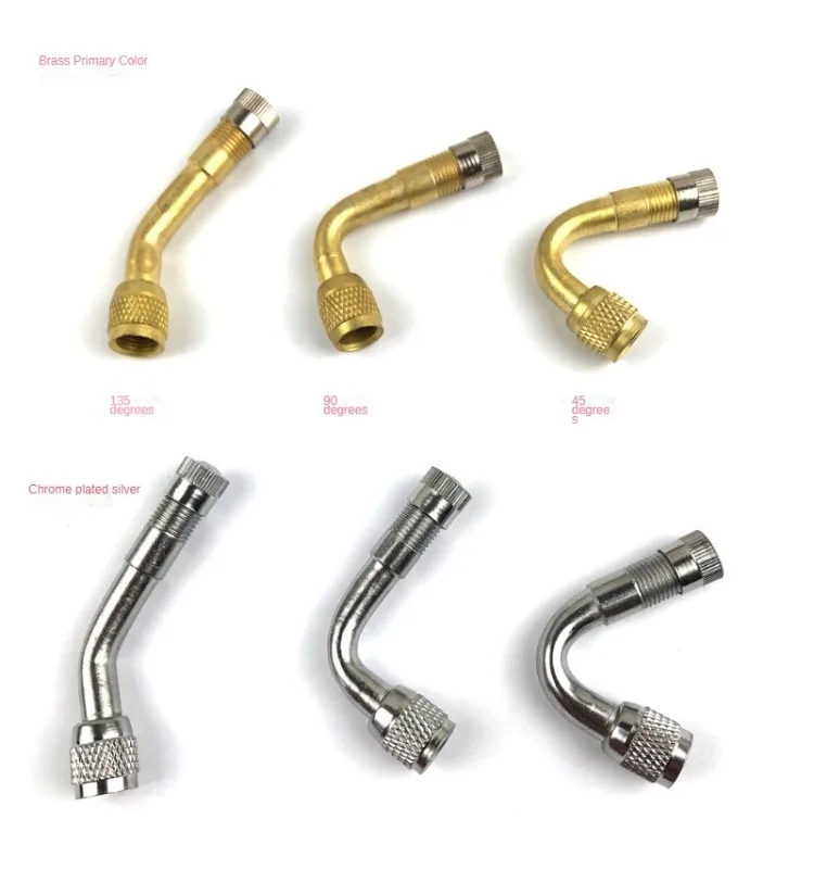 45/90/135 Grad Winkel Messing Auto Air Reifen Ventil Extender Auto Motorrad Ventil Adapter Reifen Aufblasbare Schlauch Verlängerung Adapter – Detail 5