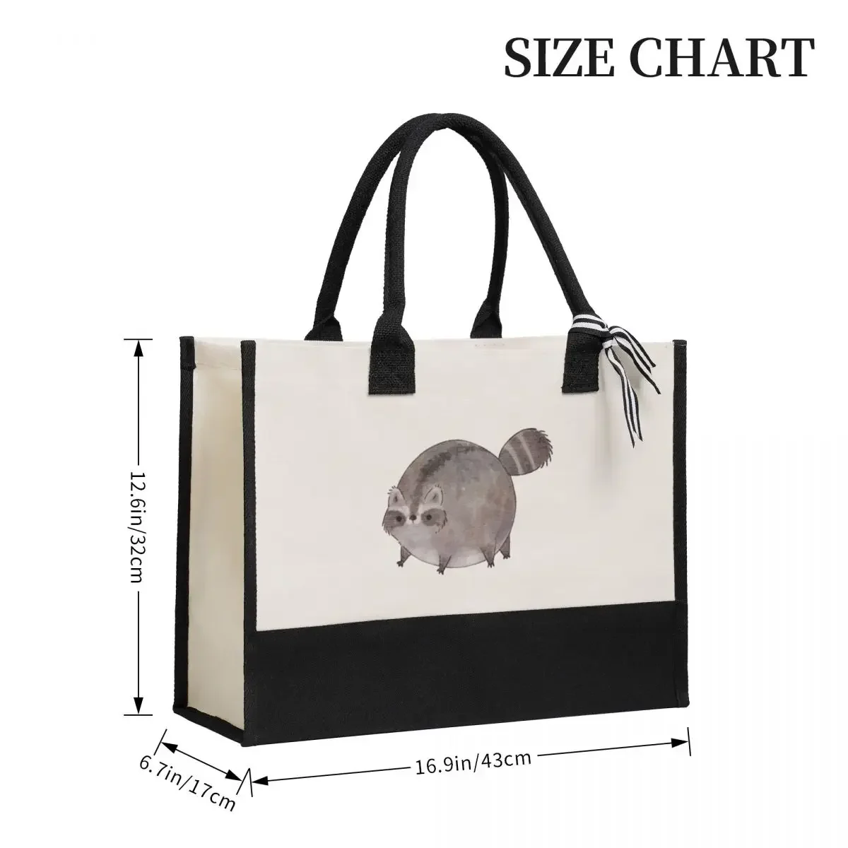 Canvas Gift Shopping Bag Chubby Trash Panda Canvas Large Capacity Bag Customizable Quality Gifts