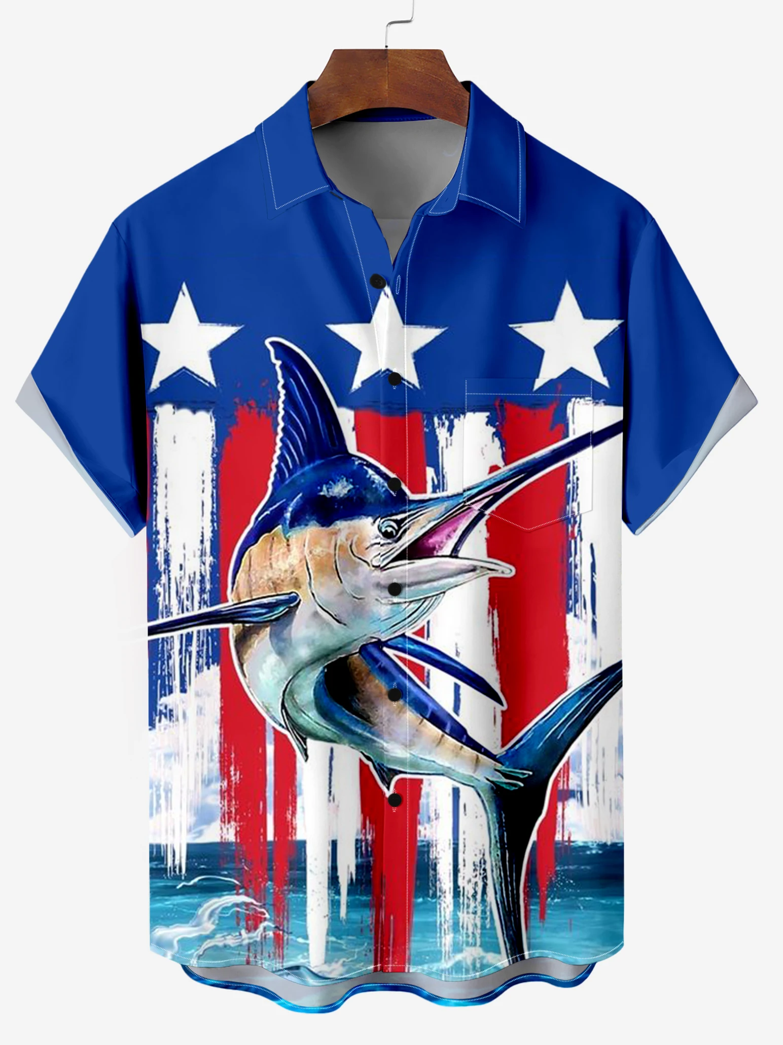 Camisas estampadas 3D para pesca havaiana masculina, camisa da moda streetwear vintage casual, blusa manga curta, roupa masculina, verão