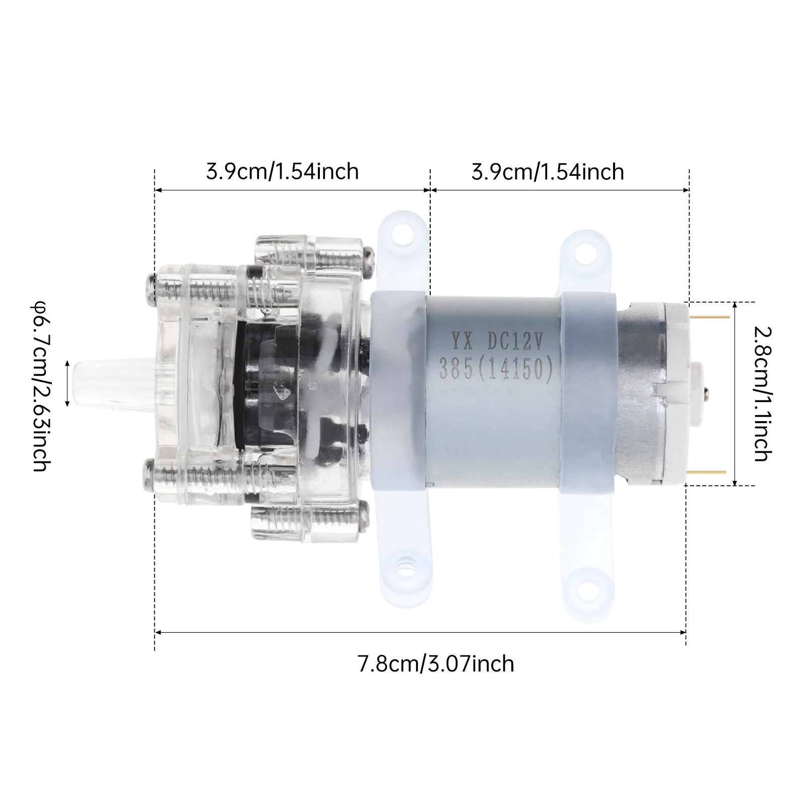 R385 Mini Water Pump Motor 6-12V High Temperature Resistance 100 Degrees Celsius Diaphragm Self Priming Pump for Tea Machine