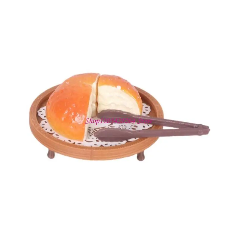  Alloy Pastries Mini Dessert Bread For Dollhouses Party Scene Child Safe Smooth Surfaces Easy Cleaning