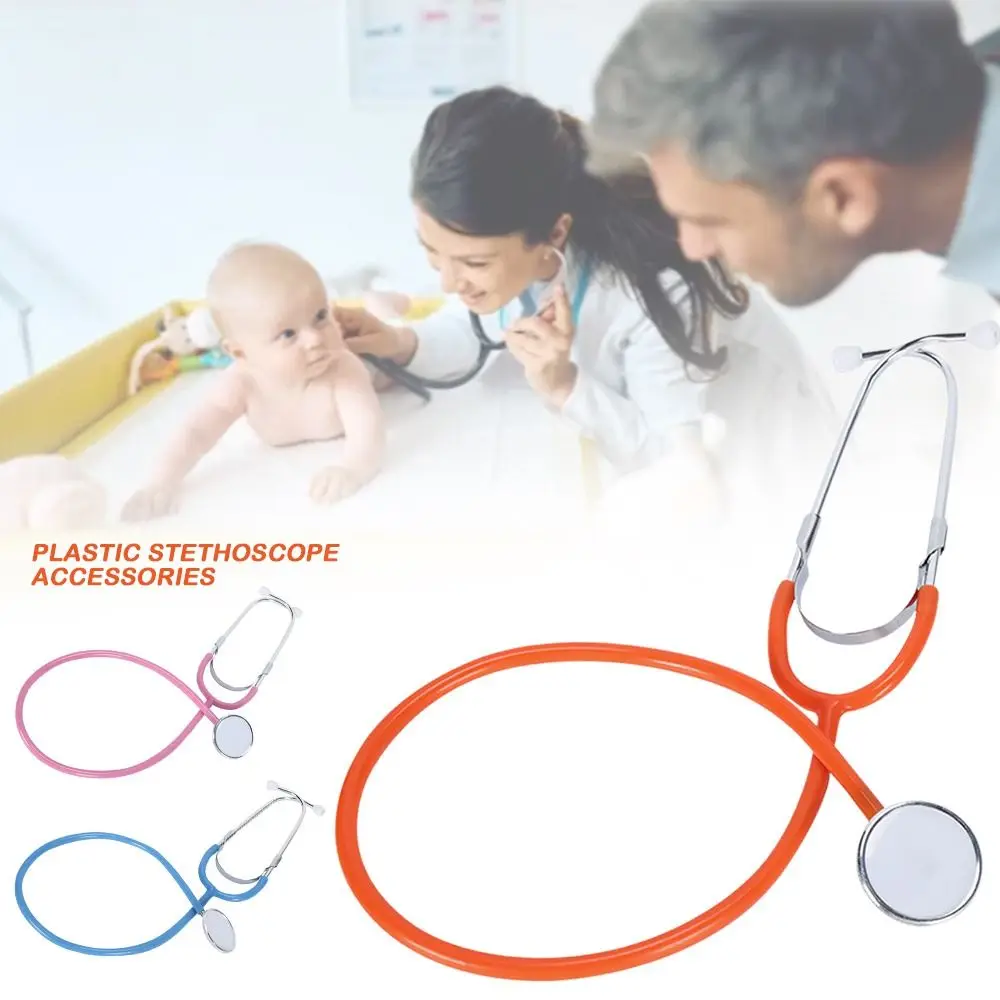 マルチカラー聴診器おもちゃ 家族親子ゲーム DIY プラスチック聴診器アクセサリー ごっこ遊びお医者さんおもちゃ プラスチック