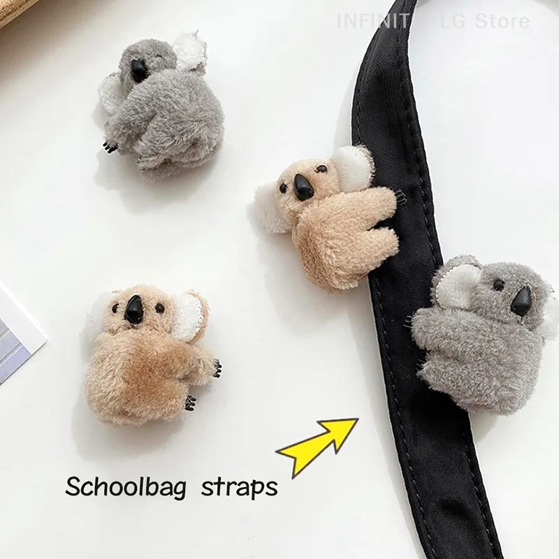 1pcs Cartoon 3D Plush Koala Hairpin Grab Photo Props Ornaments Hair Clip DIY Bag Strap Accessories Decor Clamp Barrette Kid Gift