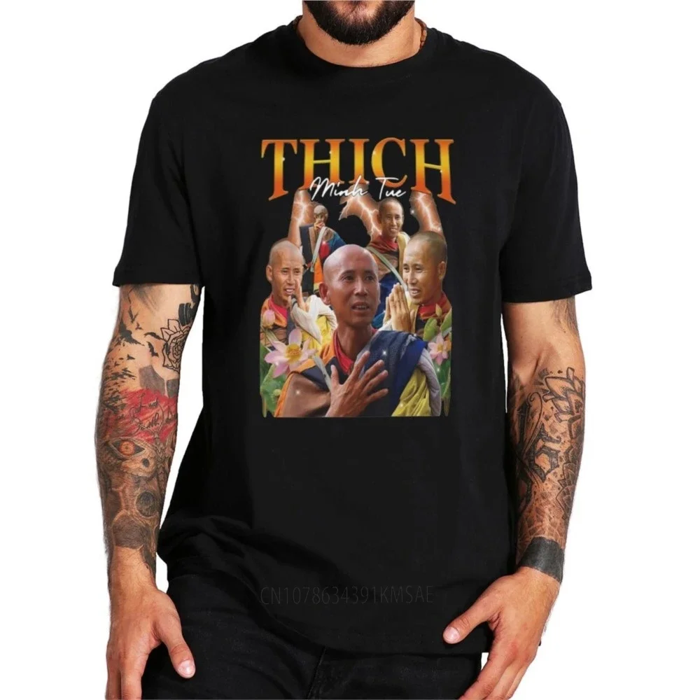 I Love Thich Minh Tue T Shirt Buddha Vietnam Culture Fans Gift Tee Tops Cotton Soft Unisex O-neck Casual T-shirts EU Size