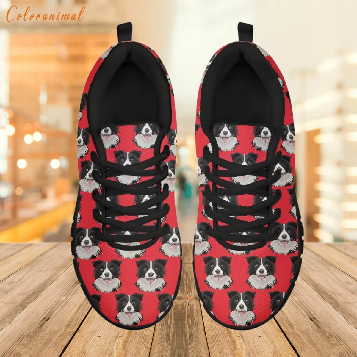 

Vulcanized Shoes for Woman Men Round Toe Cartoon Cute Shepherd Dog Print Brand Design Comfortable Lace Up Sneakers New Fashion