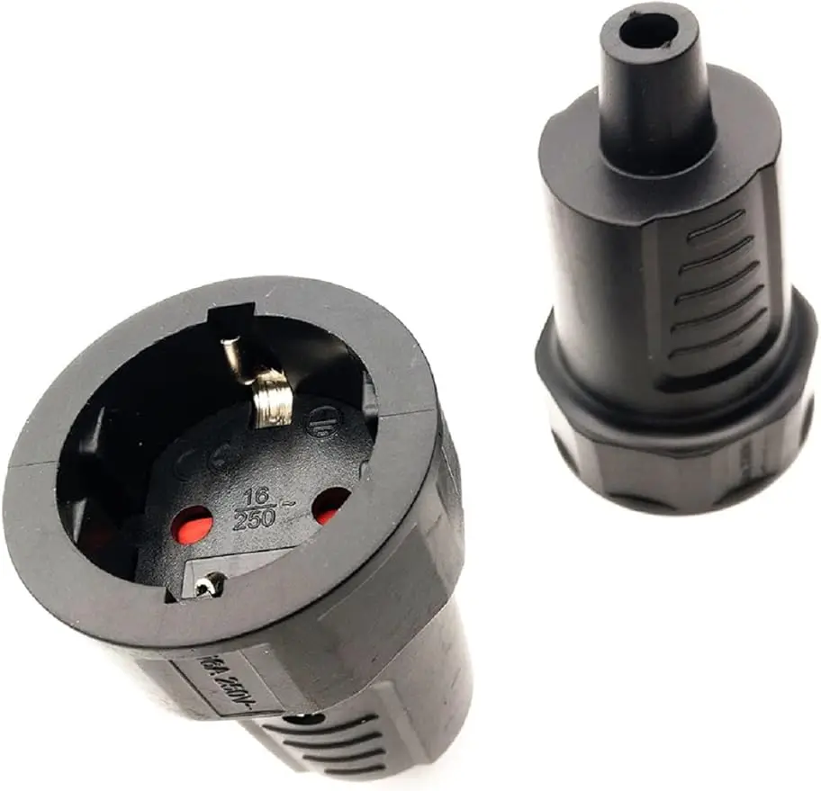 Nero EU Schuko French Korea 4.8mm Pin adattatore presa femmina ricaricabile fai da te, Schuko francia germania EU 8. 8mm Pin femmina