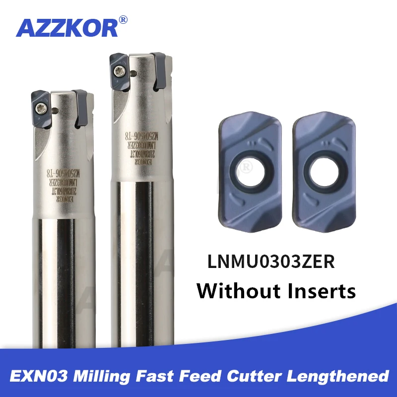 EXN03 Milling Fast Feed Cutter Lengthened Handle Hardening Tool Wholesale Alloy Cnc Hardened Aseismic Rod Machine Inserts Tool