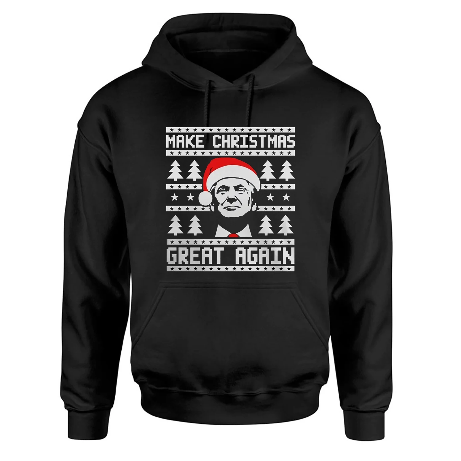 

Trump Ugly Christmas Sweater Make Christmas Great Again Pullover Hoodie New 100% Cotton Comfortable Casual Mens Sweatshirt