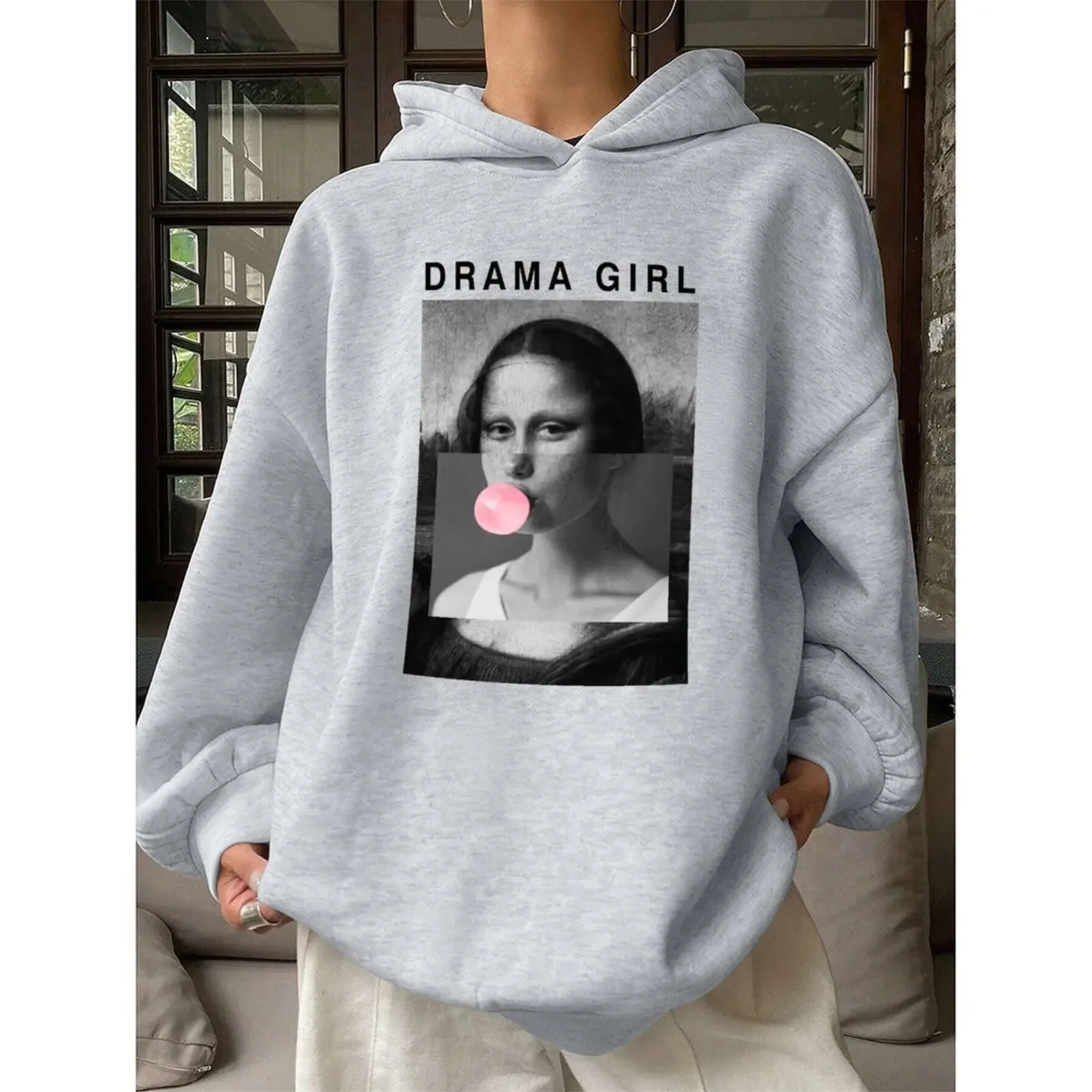 

Women Sweatshirt Hoodies Winter Casual Printed Comfortable Fabric Funny Trendy Long Sleeve Sweater Winter Woman Clothes 2025