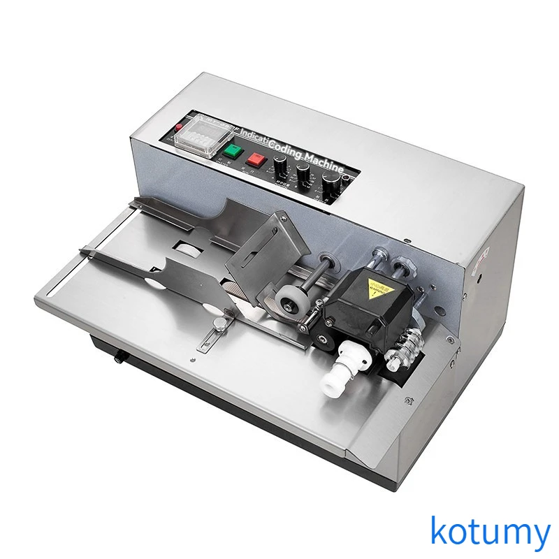 220V Automatic Continuous Number Coding Machine KOTUMY MY-380F, Manual Ink Date Stamper for Packaging Bag Production Date Markin