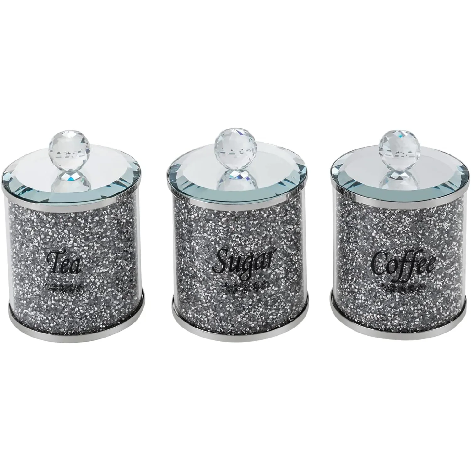 بيجونيابي 3er مجموعة ديامانتين بيهيلتر غلاسبيهيلتر جلاسفخس ميت ديكيل (10 * 14 سم / 4 * 5.5 بوصة)