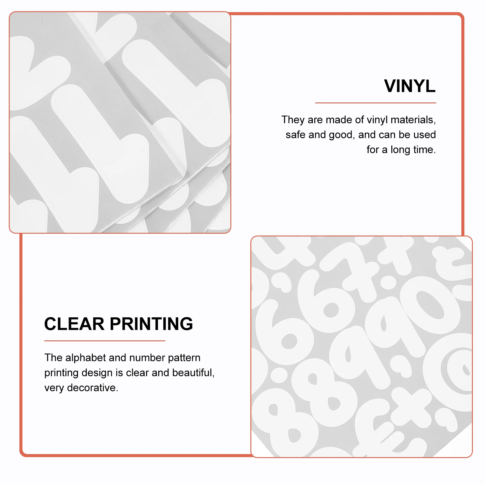 

12pcs Number Letters Stickers Vinyl Self-Adhesive Letter Number Stickers For Scrapbook Journal Poster Board Diy Wall Decals