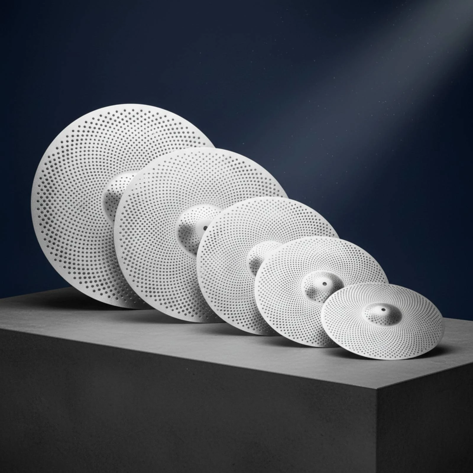 5 Pieces Mute Cymbal Set Hardwearing Drum Mute Cymbals Low Volume Cymbals Polished Percussion High Quality for Drummers